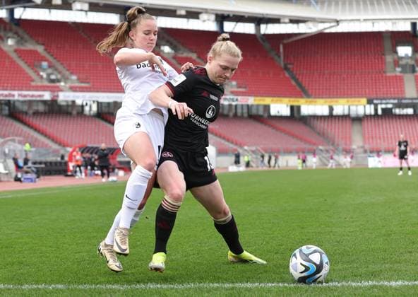 17 03 2024 Soccer Season 2023 2024 1 Women Soccer Bundesliga 16 Matchday 1 FC Nuremberg FCN Club SC Freiburg Sportfoto Zink DaMa xdaxmax Lisa Kolb 18 , SC Freiburg Franziska Mai 18, 1 FC Nuremberg FCN
