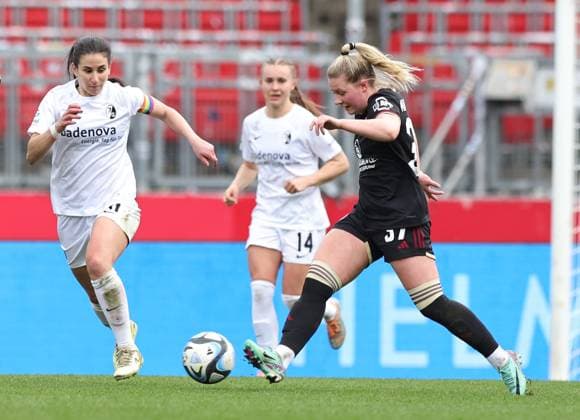 17 03 2024 Soccer Season 2023 2024 1 Women Soccer Bundesliga 16 Matchday 1 FC Nürnberg FCN Club SC Freiburg Sportfoto Zink DaMa xdaxmax Hasret Kayikci 11 , SC Freiburg Selma Magnusdottir 37, 1 FC Nürnberg FCN