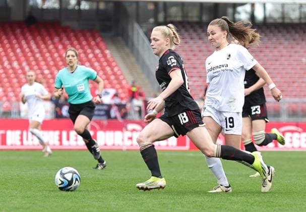17 03 2024 Soccer Season 2023 2024 1 Women Soccer Bundesliga 16 Matchday 1 FC Nürnberg FCN Club SC Freiburg Sportfoto Zink DaMa xdaxmax Franziska Mai 18, 1 FC Nürnberg FCN Annabel Schasching 19 , SC Freiburg
