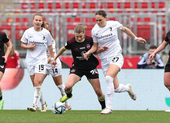 17 03 2024 Soccer Season 2023 2024 1 Women Soccer Bundesliga 16 Matchday 1 FC Nürnberg FCN Club SC Freiburg Sportfoto Zink DaMa xdaxmax Nastassja Lein 24, 1 FC Nürnberg FCN Giovanna Hoffmann 27 , SC Freiburg
