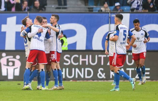 Soccer 2 BL Hamburger SV SV Wehen Wiesbaden 17 03 24, 1 0 by Miro Muheim HSV ,
