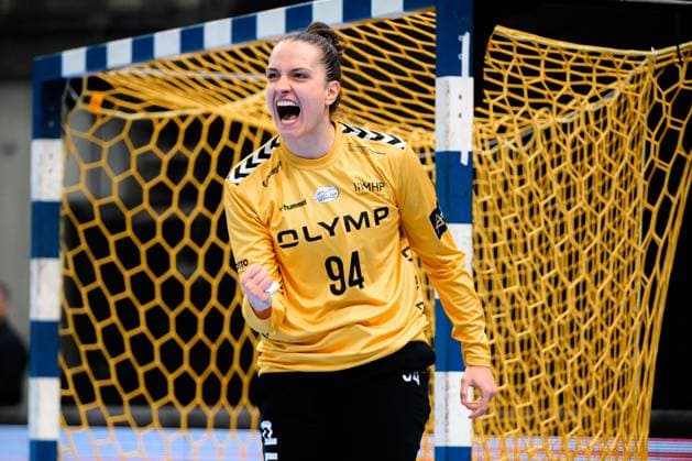 Sport Themen der Woche KW11 Sport Bilder des Tages Ludwigsburg, Deutschland 17. Maerz 2024: Handball EHF CL - 23 24 - SG BBM Bietigheim vs. Ikast Handbold Torhueterin Gabriela Moreschi (Bietigheim) Jubel Freude Emotion Ludwigsburg MHP Arena Baden-Württemberg Deutschland *** Ludwigsburg, Germany 17 March 2024 Handball EHF CL 23 24 SG BBM Bietigheim vs Ikast Handbold Goalkeeper Gabriela Moreschi Bietigheim Jubel Freude Emotion Ludwigsburg MHP Arena Baden Württemberg Germany