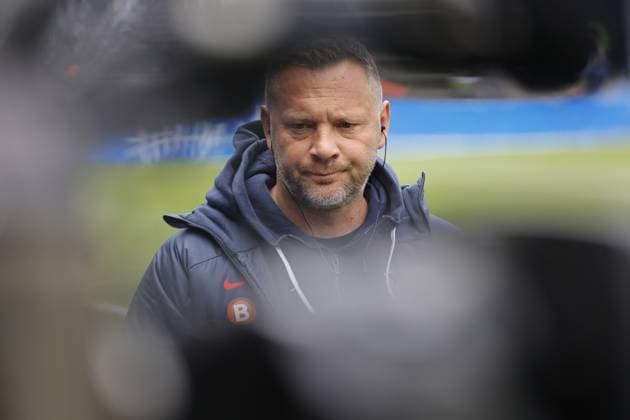Pal Dardai, Coach Hertha BSC, Germany, Berlin, Olympiastadion, Football, Men, Season 2023 2024, 2 Bundesliga, Matchday 26, Hertha BSC FC Schalke 04