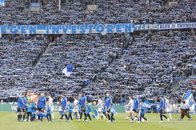 Fans of Hertha BSC, Germany, Berlin, Olympiastadion, Football, Men, Season 2023 2024, 2 Bundesliga, Matchday 26, Hertha BSC FC Schalke 04