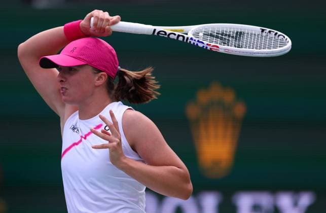 Iga Swiatek of Poland in action BNP Paribas Open, Tennis, Day 12, Indian Wells Tennis Garden, California, USA - 17 Mar 2024  Copyright: xEllaxLing Shutterstockx 14386189z
