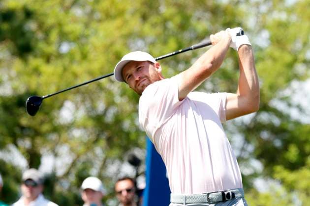 PONTE VEDRA BEACH, FL - MARCH 17: PGA, Golf Herren golfer Wyndham Clark plays his tee shot on the 3rd hole during the final round of The Players Championship on March 17, 2024, at TPC Sawgrass in Ponte Vedra Beach, Florida. (Photo by Brian Spurlock Icon Sportswire) GOLF: MAR 17 PGA THE PLAYERS Championship EDITORIAL USE ONLY Icon24031745
