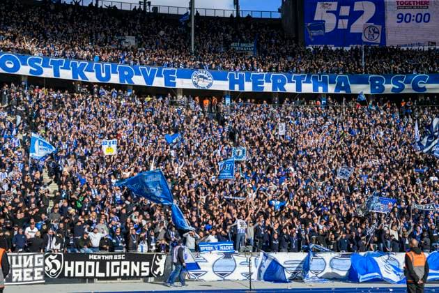 Hertha BSC FC Schalke 04, 2 Bundesliga, Football, DFB, Season 2023 2024, Matchday 26, Olympia Stadion Berlin, DFB DFL REGULATIONS PROHIBIT ANY USE OF PHOTOGRAPHS AS IMAGE SEQUENCES AND OR QUASI VIDEO, 17 03 2024, Copyright: HMBxMedia UwexKoch