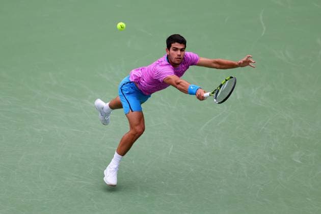 Carlos Alcaraz during the final BNP Paribas Open, Tennis, Day 12, Indian Wells Tennis Garden, California, USA - 17 Mar 2024  Copyright: xEllaxLing Shutterstockx 14386189bh