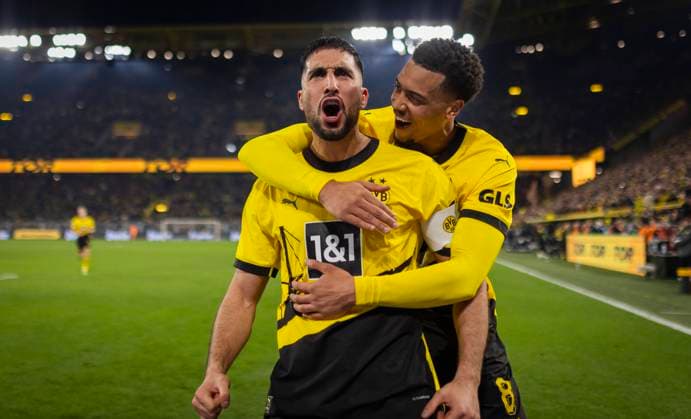 Dortmund, Germany 17th Mar 2024 Goal celebration Emre Can BVB , Felix Nmecha BVB Borussia Dortmund Eintracht Frankfurt 17 03 2024