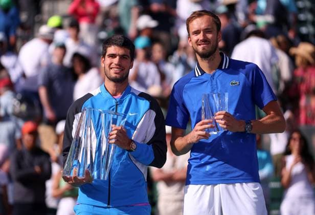 Tennis, ATP tournament in Indian Wells, final, Alcaraz defeats Medvedev