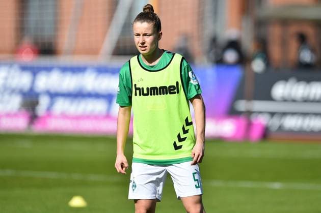 Soccer Google Pixel Women Bundesliga Season 2023 2024 16 Matchday SV Werder Bremen SGS Essen on 16 03 2024 at Weserstadiom Platz 11 in Bremen Michelle Ulbrich SV Werder Bremen DFB regulations prohibit any use of photographs as image sequences and or quasi video Bremen Germany