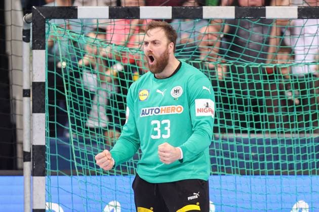 Germany Austria, Handball Olympic Qualification Tournament Goalkeeper Andreas Wolff Germany, 33 Handball Olympic Qualification, International Match between Germany and Austria on March 17, 2024 in Hanover , Hanover Germany ZAG Arena