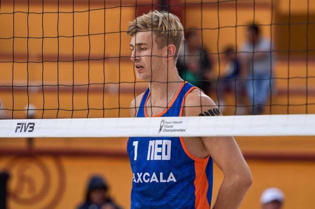 2023-10-09 Beach World Champs Tlaxcala 2023 - Day 4 TLAXCALA, MEXICO - OCTOBER 9: Steven van de Velde of the Netherlands during Day 4 of the Beach World Champs Tlaxcala 2023 at Tlaxcala Plaza de Toros on October 9, 2023 in Tlaxcala, Mexico. (Photo by Pablo Morano BSR Agency) Tlaxcala Mexico Content not available for redistribution in The Netherlands directly or indirectly through any third parties. Copyright: xBSRxAgencyx