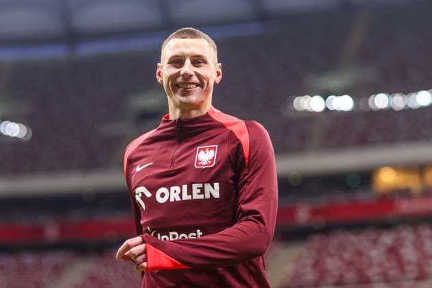 18.03.2024 WARSZAWA, STADION PGE NARODOWY PILKA NOZNA (FOOTBALL) ZGRUPOWANIE REPREZENTACJI POLSKI W PILCE NOZNEJ PRZED MECZAMI BARAZOWYMI KONFERENCJA PRASOWA I TRENING REPREZENTACJI POLSKI NZ JAKUB PIOTROWSKI FOTO LUKASZ GROCHALA CYFRASPORT NEWSPIX.PL --- Newspix.pl POLAND OUT! POLISH FOOTBALL national team, Nationalteam TRAINING SESSION IN WARSAW  20240318CSLG1136