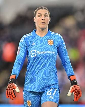 Manchester United, ManU Women v Arsenal Women - The FA Women s Super League - Leigh Sports Village April 19, 2023, Leigh: Leigh, England, 19th April 2023. Manchester United Goalkeeper Mary Earps during the The FA Women s Super League match at Leigh Sports Village, Leigh. Leigh EDITORIAL USE ONLY Copyright: xx ZUMA-20230419_zaf_si1_115.jpg GaryxOakleyx csmphotothree086372