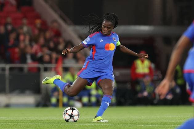 Lisbon, Portugal, Tuesday 19 March 2024 UEFA Women s Champions League 2023 24 1 4 Final SL Benfica Olympique Lyon, Griedge Mbock Bathy Olympique Lyon Copyright: JoaquimxFerreira