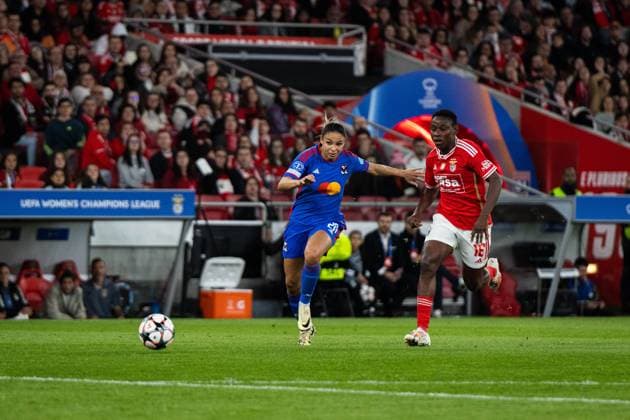 Lisbon, Portugal, March 19 2024: Delphine Cascarino (20 Olympique Lyonnais) in action during the UEFA Womens Champions League game between SL Benfica and Olympique Lyonnais at Estadio do Lisboa e Benfica in Lisbon, Portugal. (Pedro Porru SPP) Copyright: xPedroxPorrux xSPPx spp-en-PePoSp-4F8A3844