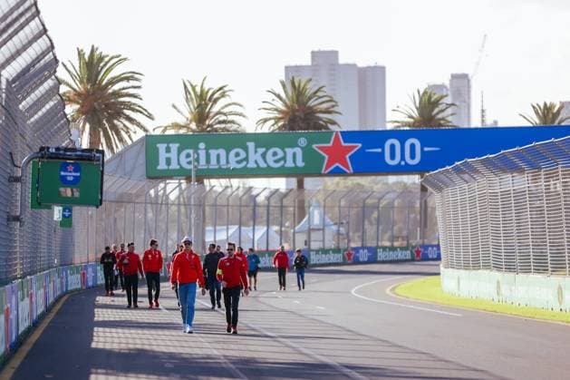 March 20, 2024, Melbourne, Victoria, Australia: MELBOURNE, AUSTRALIA - MARCH 20: Ferrari team before the 2024 Australian Grand Prix at Albert Park in Melbourne, Australia Melbourne Australia - ZUMAp121 20240320_zsp_p121_014 Copyright: xChrisxPutnamx