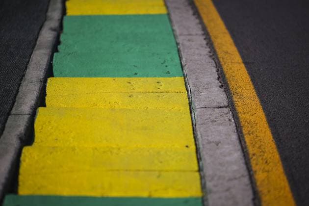 Kerb detail during the Formula 1 Rolex Australian Grand Prix 2024, 3rd round of the 2024 Formula One World Championship, WM, Weltmeisterschaft from March 22 to 24, 2024 on the Albert Park Circuit, in Melbourne, Australia - F1 - AUSTRALIAN GRAND PRIX 2024 DPPI Panoramic  240320R03_AUSTRALIA_EA024101