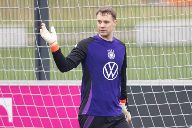 Training and press conference of the German national soccer team Goalkeeper Manuel Neuer Training of the German national soccer team and DFB press conference at the DFB Campus in Frankfurt am Main on March 19, 2024 , Frankfurt am Main Hessen Germany DFB Campus