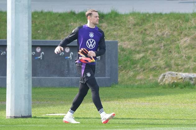 Goalkeeper Goalie Manuel Neuer Germany Germany was declared number 1 of the European Championship today, but now had to leave surprisingly Frankfurt 20 03 2024 Training of the national team