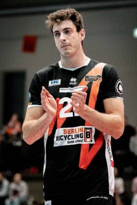 Tobias Krick Berlin Recycling Volleys, 21 , is satisfied GER, Baden VOLLEYS SSC Karlsruhe vs Berlin Recycling Volleys Volleyball, Playoff Quarterfinals, Men, 20 03 2024 GER, Baden VOLLEYS SSC Karlsruhe vs Berlin Recycling Volleys Volleyball, Playoff Quarterfinals, Men, 20 03 2024 Karlsruhe Copyright: xEibner-Pressefoto StefanxMayerx EP_SMR