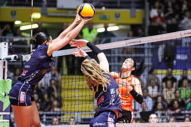 6 Avery Skinner (Reale Mutua Fenera Chieri Ã¢& x80;& x99;76) during Reale Mutua Fenera Chieri vs Viteos Neuchatel, Volleyball CEV Cup Women match in Turin, Italy, March 20 2024  Copyright: xNorbertoxMaccagno IPAxSportx xipx xx IPA_44494617 IPA_Agency_IPA44494617
