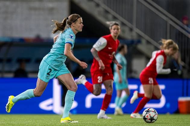 240320 Irene Paredes of Barcelona during the UEFA Women s Champions League quarter-final football match between Brann and Barcelona on March 20, 2024 in Bergen Photo Marius Simensen BILDBYRAN Cop 238 barcelona bbeng brann champions league dam football fotball fotboll fotboll quarter-final quarter final tfk uefa women s champions league  Copyright: MARIUSxSIMENSEN BB240320BB887