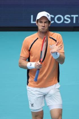 March 20, 2024, Miami Gardens, Florida, United States Of America: MIAMI GARDENS, FLORIDA - MARCH 20: Andy Murray of Great Britain defeats Matteo Berrenttini of Italy during their match on Day 5 of the Miami Open at Hard Rock Stadium on March 20, 2024 in Miami Gardens, Florida....People: Andy Murray 2024 Miami Open - Day 5  - ZUMAs214 20240320_ada_s214_007 Copyright: xSMGx