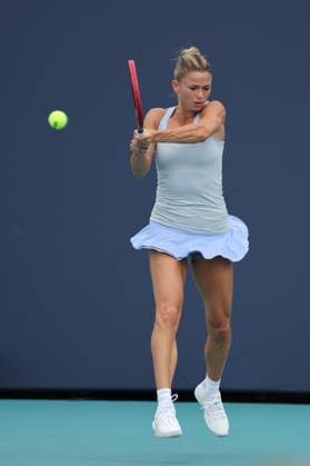 March 20, 2024, Miami Gardens, Florida, United States Of America: MIAMI GARDENS, FLORIDA - MARCH 20: Camila Giorgi of Italy defeats Magdalena Frech of Poland on Day 5 of the Miami Open at Hard Rock Stadium on March 20, 2024 in Miami Gardens, Florida....People: Camila Giorgi 2024 Miami Open - Day 5  - ZUMAs214 20240320_ada_s214_012 Copyright: xSMGx