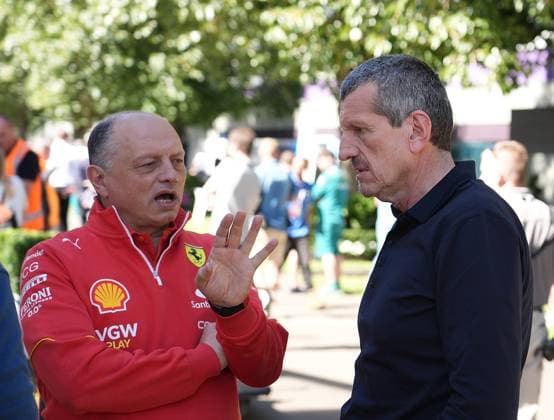 21 03 2024, Albert Park Circuit, Melbourne, FORMULA 1 ROLEX AUSTRALIAN GRAND PRIX 2024 ,in the picture Günther Steiner, Team Principal Frederic Vasseur Scuderia Ferrari Melbourne Albert Park Circuit Victoria Australia eu-images-506