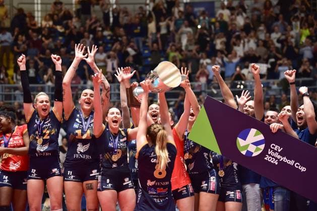 March 20, 2024, Torino, Torino, Italy: Reale Mutua Fenera Chieri 76 wins CEV Volleyball Cup 2024. Torino Italy - ZUMAm214 20240320_zip_m214_006 Copyright: xMatteoxSeccix