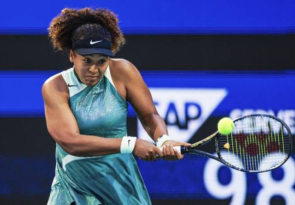 Tennis: Miami Open Naomi Osaka of Japan plays against Elisabetta Cocciaretto of Italy in the first round of the women s singles at the Miami Open tennis tournament in Miami, Florida on March 20, 2024.  A14AA0002619950P
