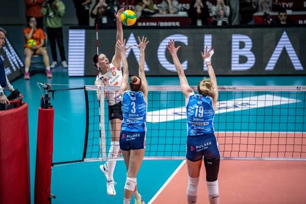 776121898 Tijana Boskovic of Eczacibasi Dynavit in action during the match. Eczacibasi Dynavit and Imoco Volley Conegiano faced each other in the CEV Women™s Champions League Volley Semifinal game 2, the match took place at Istanbul Burhan Felek Vestel Volleyball Hall on March 20, 2024 Istanbul Istanbul Turkey Copyright: xYagizxGurtugx
