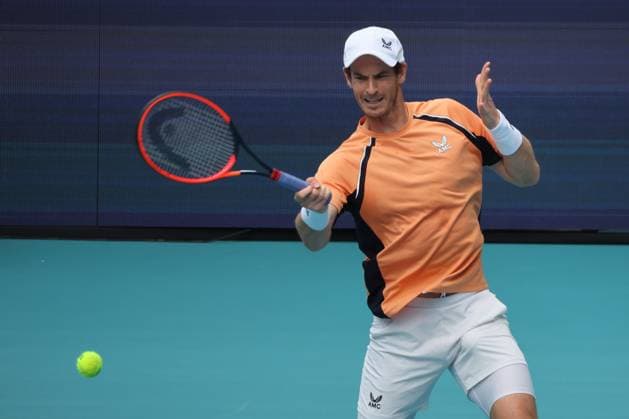 MIAMI GARDENS, FLORIDA - MARCH 20: Andy Murray of Great Britain defeats Matteo Berrenttini of Italy during their match on Day 5 of the Miami Open at Hard Rock Stadium on March 20, 2024 in Miami Gardens, Florida. People: Andy Murray Copyright: xHoo-me.com MediaPunchx