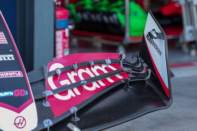 Australian Grand Prix preparations in Melbourne 2024 - 21 Mar 2024 The front wing of the MoneyGram Haas F1 Team car in pit lane ahead of the F1 Grand Prix of Australia at the Albert Park Grand Prix circuit on Thursday, March 21, 2024 in Melbourne, Australia. Melbourne Australia Copyright: xGeorgexHitchensx xSOPAxImagesx ghausgp24thu_23