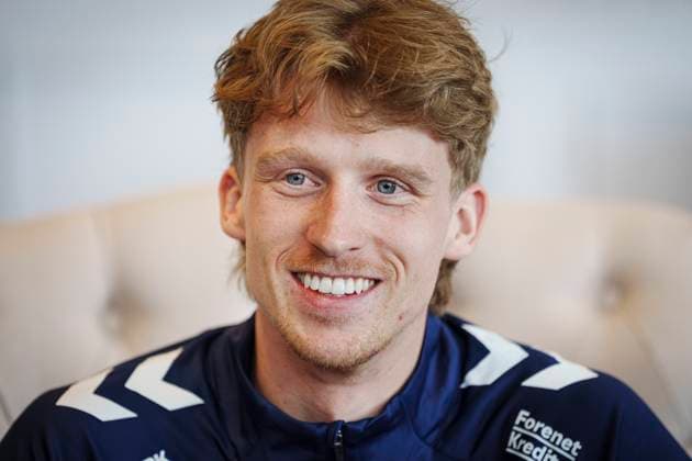 Mads Roerslev during the national football team s mixed zone in Helsingoer on Thursday, March 21, 2024 Photo Liselotte Sabroe Ritzau Scanpix , Copenhagen Denmark  Copyright: Ritzau Scanpix LiselottexSabroex spdk20240321-102005-L