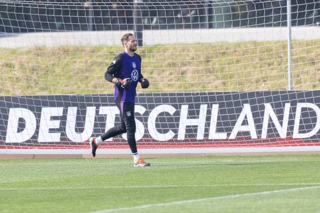Training and press conference of the German national soccer team Goalkeeper Oliver Baumann Training and press conference of the German national soccer team at the DFB Campus in Frankfurt am Main on March 21, 2024 , Frankfurt am Main Hessen Germany DFB Campus