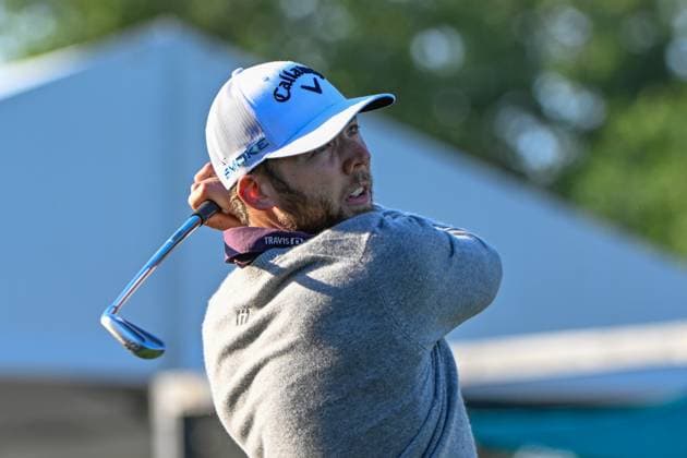 PALM HARBOR, FL - MARCH 21: Sam Burns (USA) watches his tee shot on 12 during Rd1 of the Valspar Championship at Innisbrook Resort - Copperhead, on March 21, 2024, in Palm Harbor, Florida. (Photo by Ken Murray Icon Sportswire) GOLF: MAR 21 PGA, Golf Herren Valspar Championship EDITORIAL USE ONLY Icon2403210101