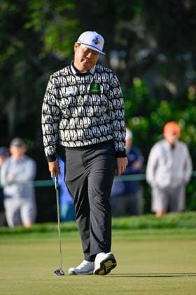 PALM HARBOR, FL - MARCH 21: Sungjae Im (KOR) reacts to barely missing his birdie putt on 12 during Rd1 of the Valspar Championship at Innisbrook Resort - Copperhead, on March 21, 2024, in Palm Harbor, Florida. (Photo by Ken Murray Icon Sportswire) GOLF: MAR 21 PGA, Golf Herren Valspar Championship EDITORIAL USE ONLY Icon2403210151