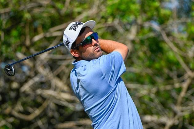 PALM HARBOR, FL - MARCH 21: Ryan McCormick (USA) watches his tee shot on 7 during Rd1 of the Valspar Championship at Innisbrook Resort - Copperhead, on March 21, 2024, in Palm Harbor, Florida. (Photo by Ken Murray Icon Sportswire) GOLF: MAR 21 PGA, Golf Herren Valspar Championship EDITORIAL USE ONLY Icon2403210701