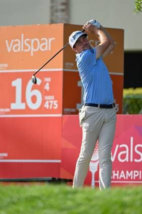 PALM HARBOR, FL - MARCH 21: Keegan Bradley (USA) watches his tee shot on 16 during Rd1 of the Valspar Championship at Innisbrook Resort - Copperhead, on March 21, 2024, in Palm Harbor, Florida. (Photo by Ken Murray Icon Sportswire) GOLF: MAR 21 PGA, Golf Herren Valspar Championship EDITORIAL USE ONLY Icon2403210801