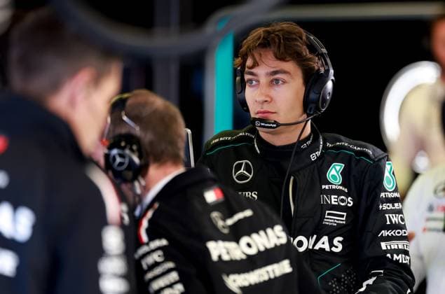 RUSSELL George (gbr), Mercedes AMG F1 Team W15, portrait during the Formula 1 Rolex Australian Grand Prix 2024, 3rd round of the 2024 Formula One World Championship, WM, Weltmeisterschaft from March 22 to 24, 2024 on the Albert Park Circuit, in Melbourne, Australia - F1 - AUSTRALIAN GRAND PRIX 2024 DPPI Panoramic  240322_R03_AUSTRALIA_F12024GP03AUS_JK307855.jpg