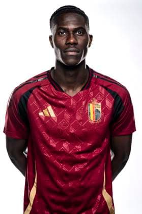 Commercial Shoot - Belgian Red Devils EURO 2024 TUBIZE, BELGIUM - MARCH 19 : Onana Amadou midfielder of Belgium pictured during a commercial photo shoot in Proximus Basecamp. on March 19, 2024 in Tubize, Belgium, 19 03 2024 Tubize Belgium  Copyright: xGvgx