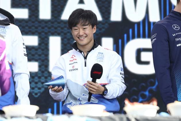 March 22, 2024: YUKI TSUNODA of Visa Cash App RB on stage during the Fan Forum Event at the 2024 Formula One Australian Grand Prix at the Albert Park Circuit in Melbourne on March 22, 2024 in Melbourne, Australia - ZUMAa155 20240322_aaa_a155_013 Copyright: xChristopherxKhouryx