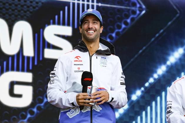March 22, 2024: DANIEL RICCIARDO of Visa Cash App RB on stage during the Fan Forum Event at the 2024 Formula One Australian Grand Prix at the Albert Park Circuit in Melbourne on March 22, 2024 in Melbourne, Australia - ZUMAa155 20240322_aaa_a155_022 Copyright: xChristopherxKhouryx