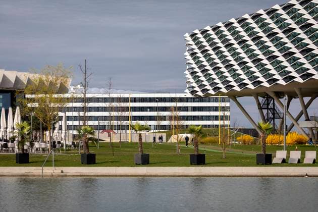 22 03 2024 After the DFB decision at the adidas Campus World Of Sports in Herzogenaurach View of the World Of Sports with architecturally outstanding buildings and areas to relax Herzogenaurach Bavaria Germany