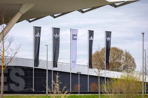 22 03 2024 After the DFB decision at the adidas Campus World Of Sports in Herzogenaurach adidas Flags Herzogenaurach Bavaria Germany