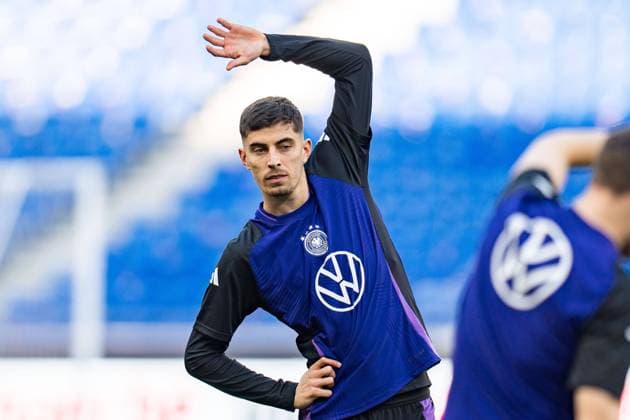 Kai Havertz Germany, 7 Final training before France vs Germany, Football, Test match, 22 03 2024 DFL REGULATIONS PROHIBIT ANY OUSE OF PHOTOGRAPHS AS IMAGE SEQUENCES AND OR QUASI VIDEO France vs Germany, Football, Test match, 22 03 2024 Lyonn Copyright: xEibner-Pressefoto BahhoxKarax EP_GER