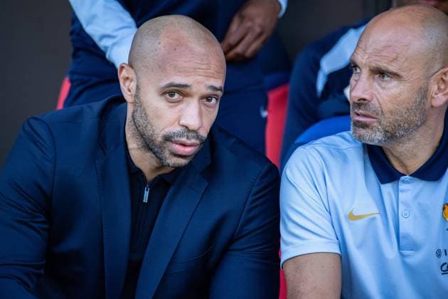 Fußball, U21 Länderspiel, Frankreich - Elfenbeinküste Thierry Henry (Equipe de France U21, U 21 FOOTBALL : France U21 vs Cote dÂ’Ivoire U21 - Amical international - 22 03 2024 BaptisteAutissier Panoramic 